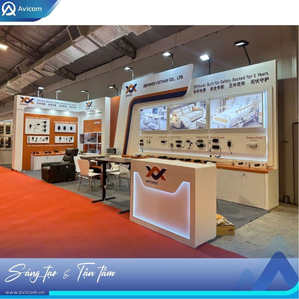 Avicom thiết kế thi công gian hàng triển lãm ngành hóa chất 2026